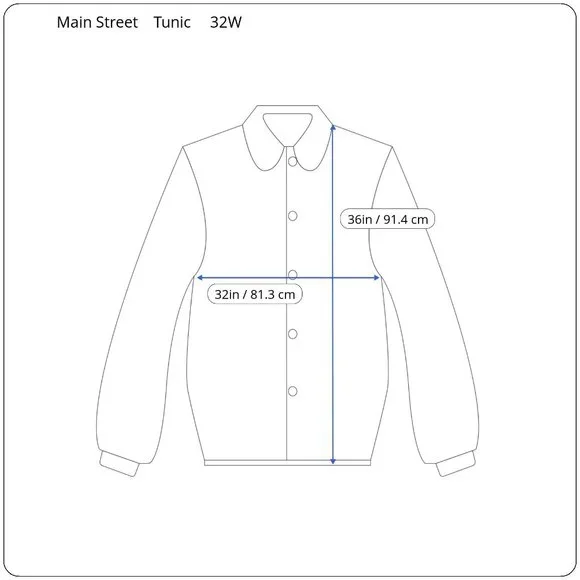 Main Street Blues Womens Plus 32W Blue Multicolored 3/4 Sleeve Tunic Blouse Top - Picture 3 of 9